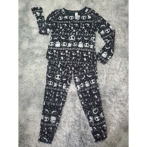 The Nightmare Before Christmas Women's Plush Pajamas Set Size M 8-10 EUC